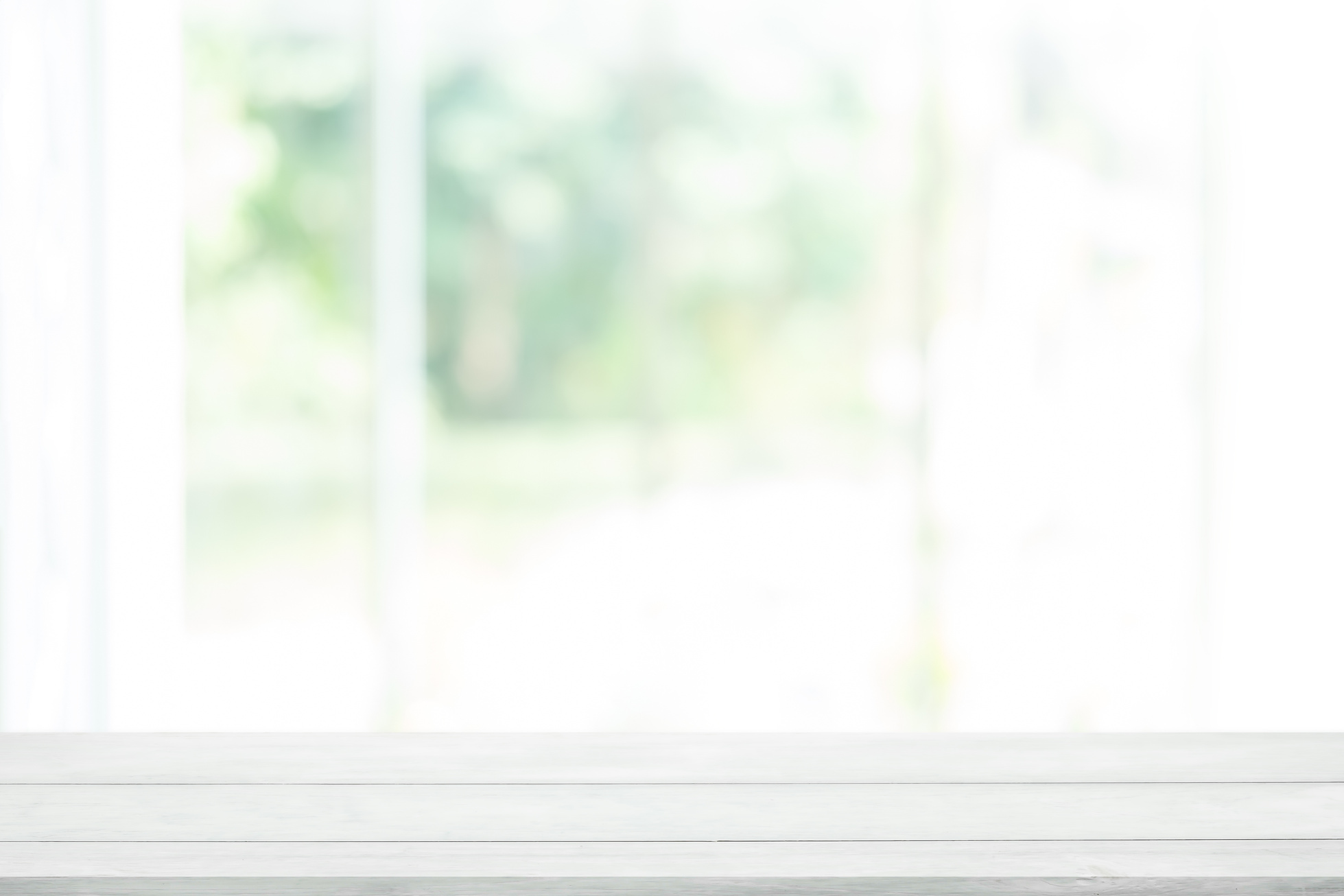 Empty Wooden Table and Window Room Interior Background 